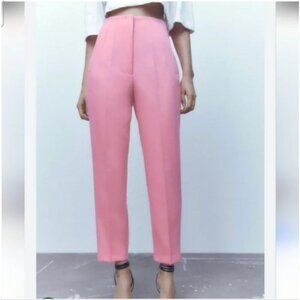 Zara Women's Pink Pants Size L Cropped